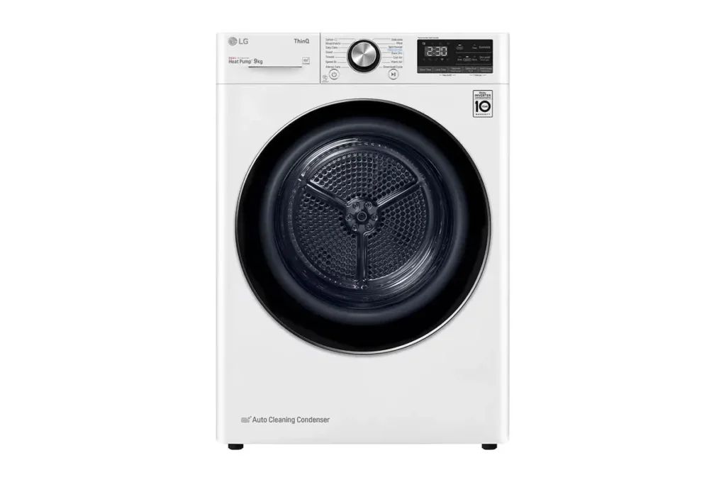 9kg Dual Inverter Heat Pump Dryer with Auto Cleaning condenser