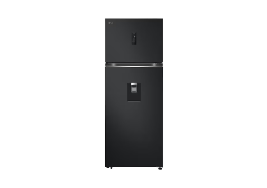 493L Top Freezer Fridge in Essence Matt Black with Water Dispenser & Auto Ice maker