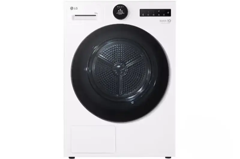 10kg Dual Inverter Heat Pump Dryer with LCD Screen and Auto Cleaning condenser White
