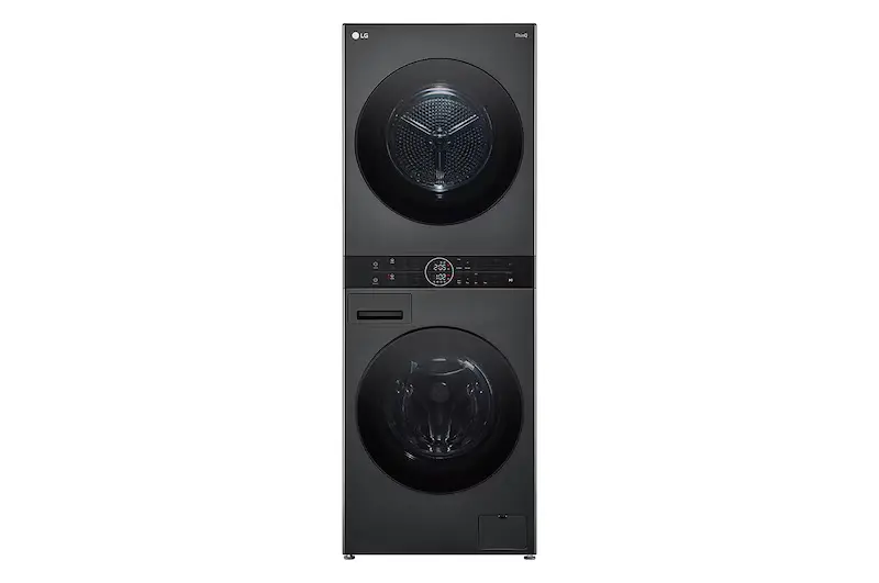 14/10kg AI DD Front Load WashTower in Black Steel